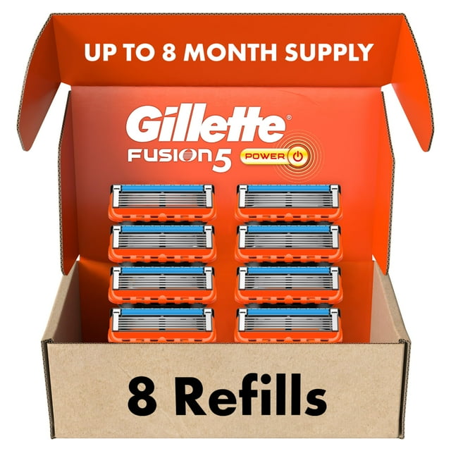 Repuestos de cuchillas de afeitar Gillette Fusion Power para hombre, 8 unidades