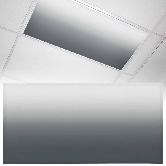 1 Pack Gray Gradient Fluorescent Light Covers for Ceiling Lights Magnetic Ceiling Light Covers Overhead Light Filters for Office Classroom Home