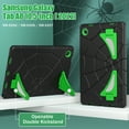 thumbnail image 7 of Dteck Kids Friendly Case for Samsung Galaxy Tab A8 10.5-inch (2022),Shockproof Rubber Rugged Protective Cover Kickstand Case for Samsung Galaxy Tab A8 10.5" X200 X205 X207,Black/Green, 7 of 7