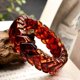 thumbnail image 4 of Blood Amber Look Resin Beaded Panel Bracelet, Red Tone, Buddhist Style, Single Strand, Boho Jewelry Gift for Men Women, 4 of 4
