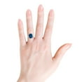thumbnail image 4 of ANGARA Natural Prong-Set Cushion 5.8 ct London Blue Topaz Cocktail Ring in 14K Yellow Gold for Women (Size-12x10mm) | November Birthstone Jewelry for Women | London Blue Topaz Ring (Ring Size - 5), 4 of 10