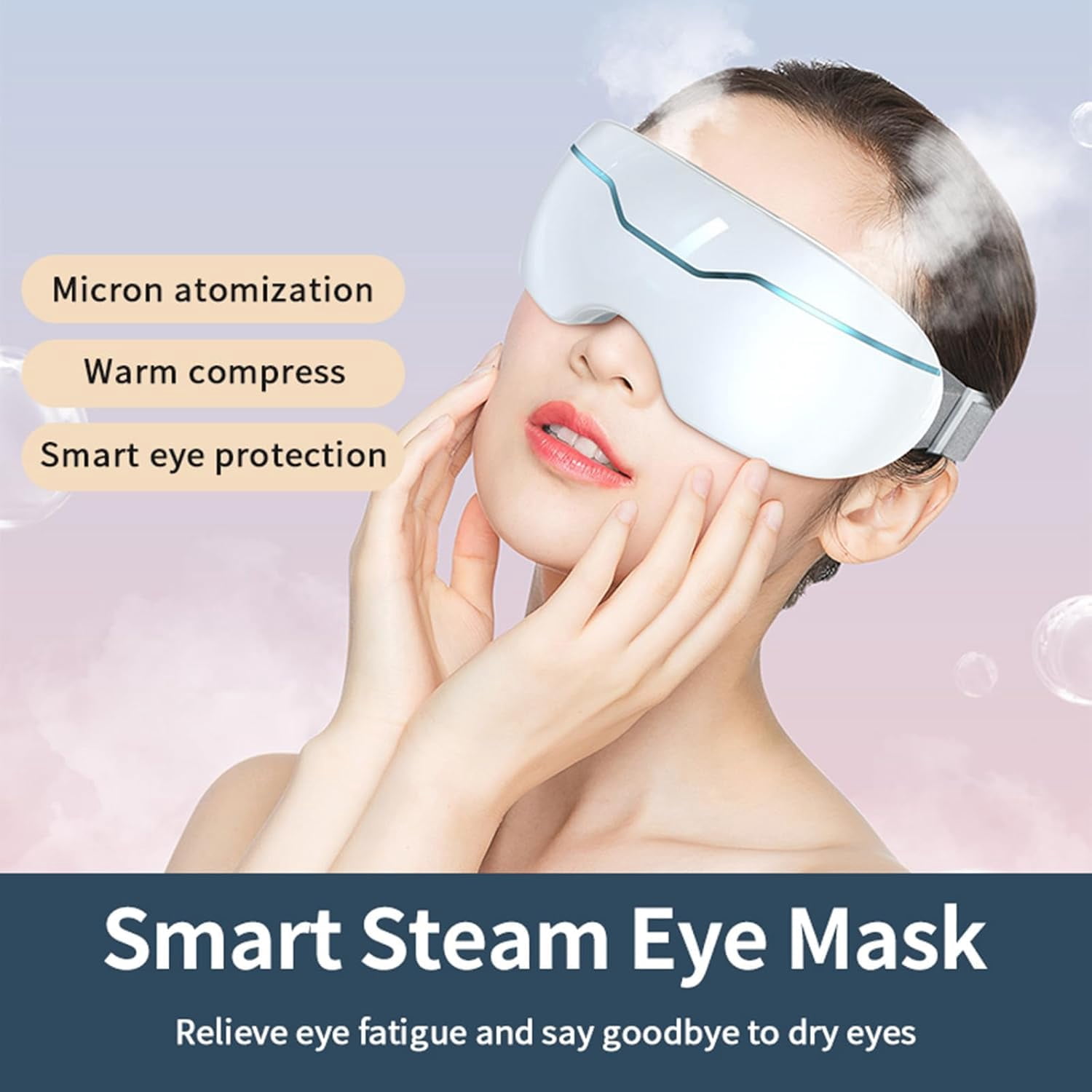 Steam Eye Mask with Hot & Cold Nano Mist, 2 Levels, Bluetooth