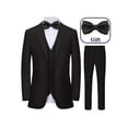 thumbnail image 2 of Men Suit 4pcs Tuxedo Blazer Vest Pants Bow Tie Lapel Collar Two Button Flap Pocket for Party Dinner Events Cocktail Business Banquet Occasions Classic Elegant Suit Coat for Stylish Men, 2 of 9