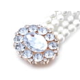 thumbnail image 3 of Mujeres 4 Fila Perla Abalorios Cristal Hebilla Cintura Elástica Corsé Cinturón Pretina Yuyangstore Cinturón de cadena de mujer, 3 of 6