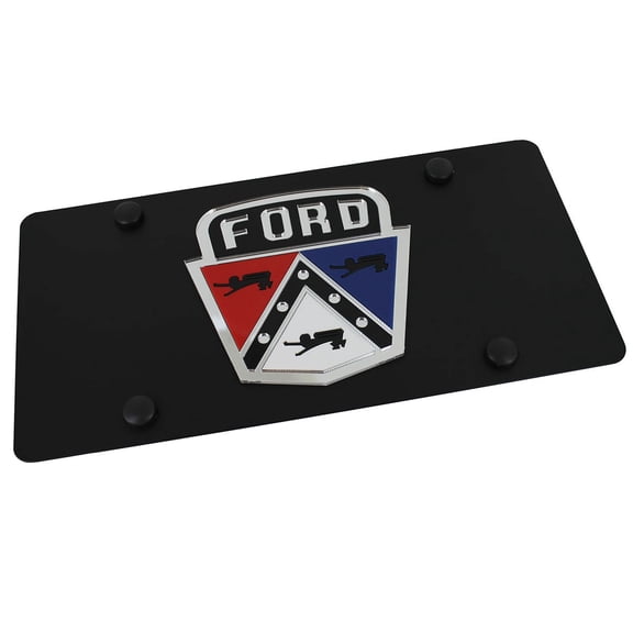 Ford Retro Logo License Plate (Black)
