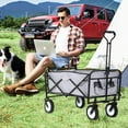 thumbnail image 6 of Wubio Collapsible Wagon,Portable Folding Wagon Garden Cart Outdoor Utility Grocery Wagon for Shopping, Beach, Camping, Sports, Picnic (Grey), 6 of 9