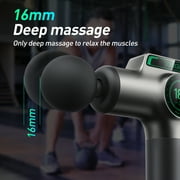Cshidworld Massage Gun Deep Tissue, Muscle Percussion Back Neck Head Handheld Hammer Massager for Athletes, 99 Speed Level with LED Display Screen, Long Battery Life with 10 Heads