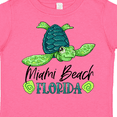 thumbnail image 4 of Inktastic Miami Beach, Florida Happy Sea Turtle Boys or Girls Toddler T-Shirt, 4 of 5