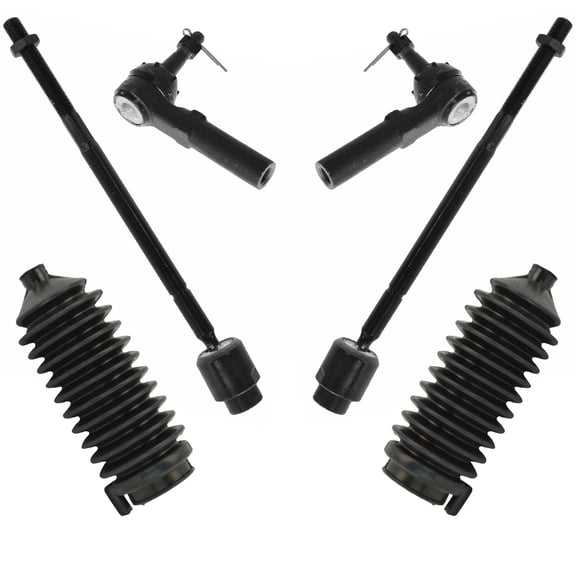 Tie Rod End Inner & Outer w/Rack Boot Bellow Kit Set of 6 for Chevy Buick Olds Fits select: 2000-2013 CHEVROLET IMPALA, 2014-2016 CHEVROLET IMPALA LIMITED