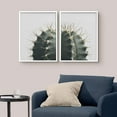 thumbnail image 2 of PixonSign Framed Wall Art Collage Print Gallery Set Spiky Green Succulent Halves Botanical Plants Photography Realism Modern Relax/Calm Multicolor for Living Room, Bedroom, Office - 12"x16"x2 WHITE, 2 of 6