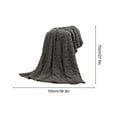 thumbnail image 3 of Puntoco 27*39in Super Soft Warm Solid Warm Fleece Blanket Throw Rug Sofa Bedding, 3 of 6