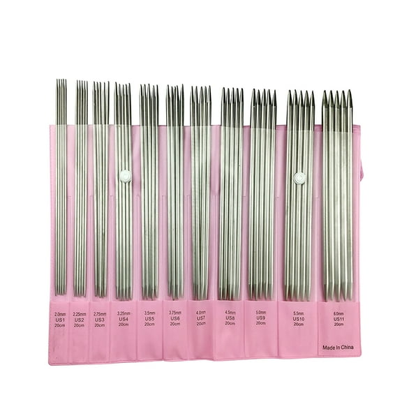 Double Pointed Head Metal Knitting Needle for Beginner Hobbyist 2.0mm-6.0mm