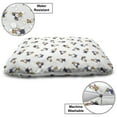 thumbnail image 3 of Dotted Pet Bed, Teddy Bear Style Dog on Nostalgic Polka Dots Cartoon, Chew Resistant Pad for Dogs and Cats Cushion with Removable Cover, 24" x 39", Violet Blue Pale Brown, by Ambesonne, 3 of 4