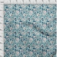 thumbnail image 4 of oneOone Viscose Jersey Light Blue Fabric Abstracts Quilting Supplies Print Sewing Fabric By The Yard 60 Inch Wide, 4 of 5