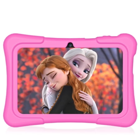 Kids Tablet 7 inch Android 11 Tablet for Kids, 3GB RAM 32GB ROM Toddler Tablets with Case, Bluetooth, WiFi, Parental Control, Dual Camera, GMS, Educational, Games Pink