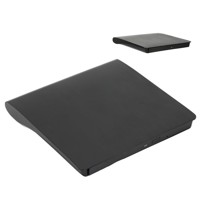 External DVD Drive, USB3.0 Ultra Slim Portable DVD External Drive Enclosure, DVD Player, External DVD Optical Drive Plastic Enclosure for Laptop Desktop