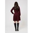 thumbnail image 2 of Leota  Women's Long Sleeve Olive Dress In Maroon Red M, 2 of 3