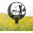 thumbnail image 2 of Custom Golf Grave Marker for Dad, Grandpa, or Golfer – Personalized Memorial Stake for Cemetery or Garden – Outdoor Sympathy Gift for Father’s Day or In Memory of a Loved One (6 inches), 2 of 9