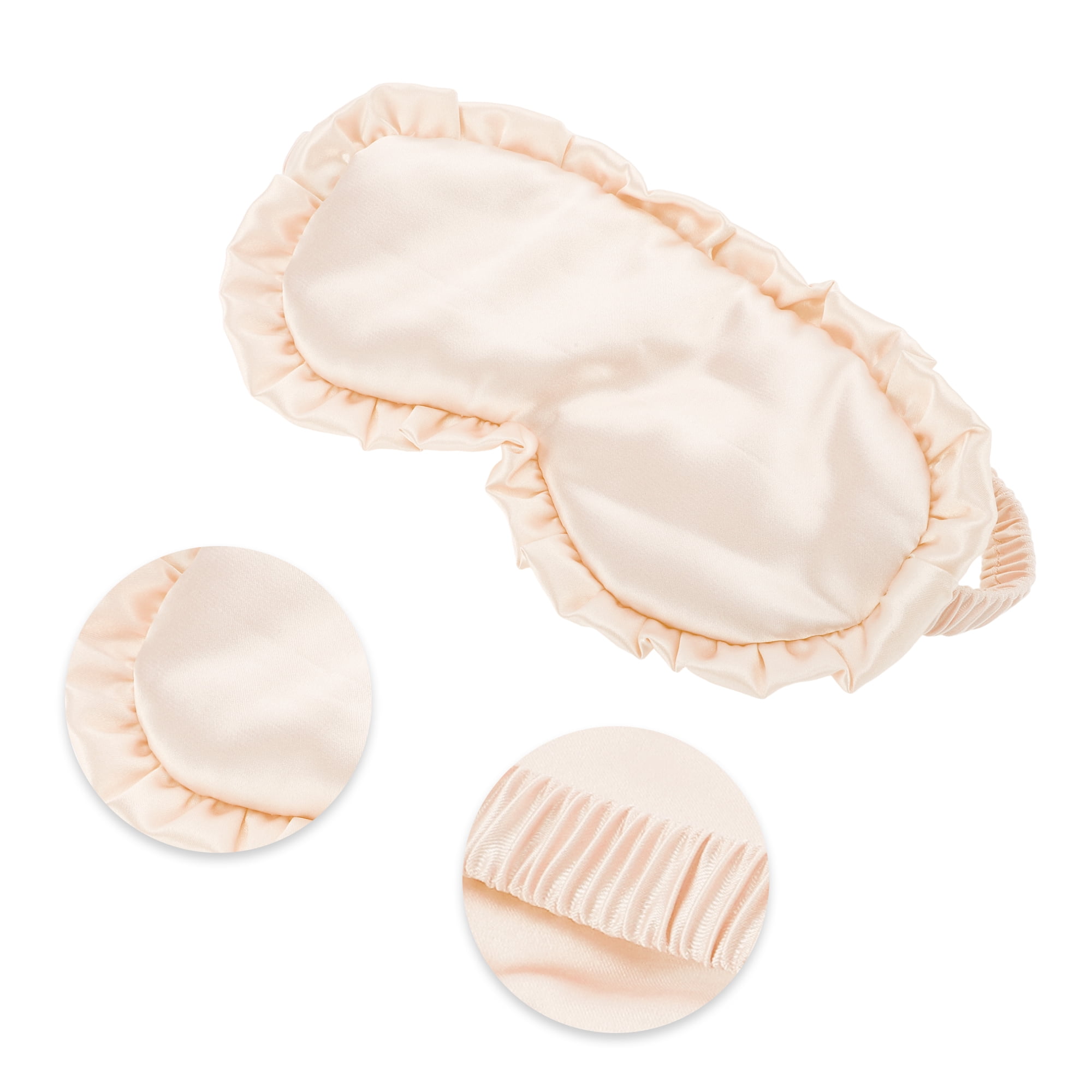 Unique Bargains Soft Flowers Style Sleep Mask Eye Shade Cover for Rest Light Pink