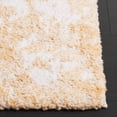 thumbnail image 3 of SAFAVIEH Rumi Derek Distressed Polyester Shag Area Rug, Gold/Ivory, 9' x 12', 3 of 7