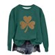 thumbnail image 4 of Blusas y camisas de manga larga con cuello redondo para niños Estampado del Día de San Patricio Estampados de manga larga Casual Suelto Forro polar para mayor calidez Sudadera con capucha de manga lar, 4 of 5