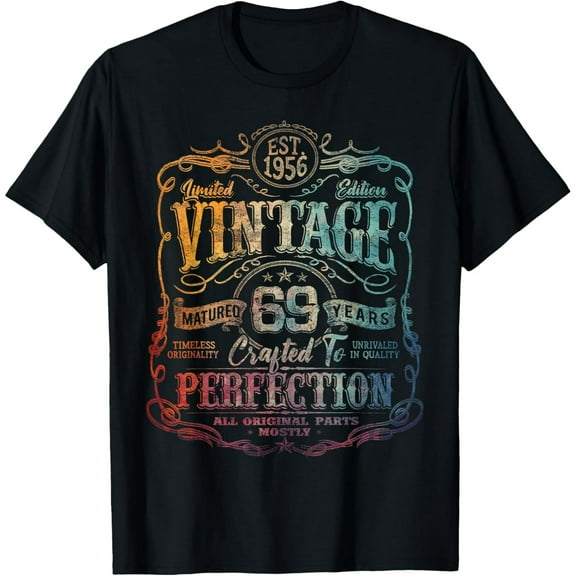 Vintage 1956 Limited Edition Shirt 69 year old 69th Birthday T-Shirt100% cotton
