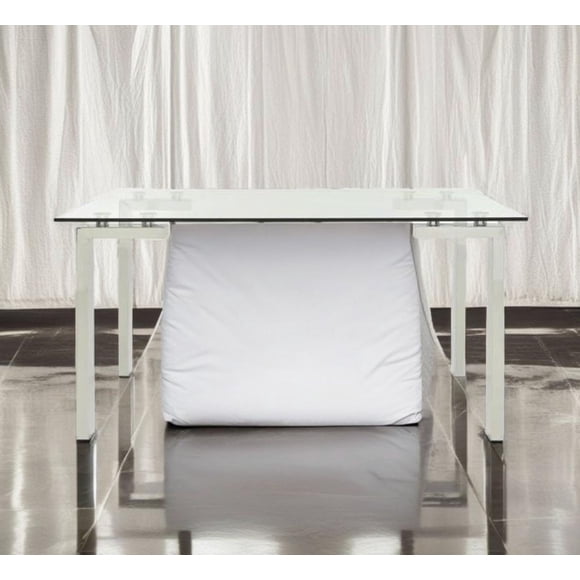 STOUT CHROME GLASS TOP DINING TABLE- 60"