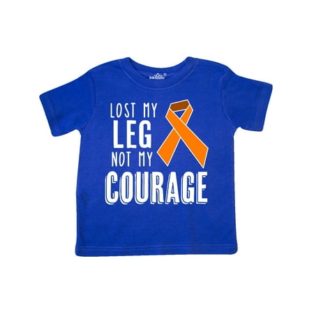 

Inktastic Lost my Leg Not my Courage Limb Loss Awareness Orange Ribbon Gift Toddler Boy or Toddler Girl T-Shirt