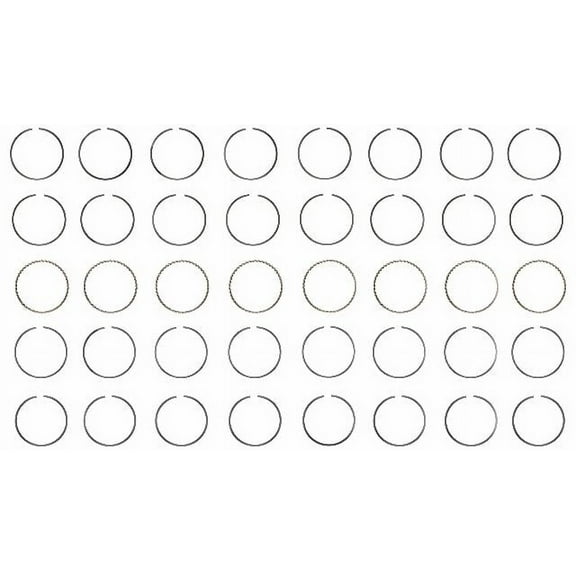 Premium Steel Piston Rings Set | Compatible with 1992-2004 GM 6.5L Turbo Diesel| .030 (.75mm Oversized)