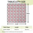 thumbnail image 2 of Red and Gray Christmas Tree Pattern Square Fitted Tablecloth with Elastic Edge,Square Table Cover,Washable Elastic Table Cover for Home Kitchen Party Decor 36"x36", 2 of 6