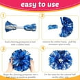 thumbnail image 4 of 24 Pack pom poms Cheer,Handheld Cheer pom poms, Sports Cheer Plastic Pom Poms Cheerleading for Sports Team Spirit Cheering (Blue+Gold), 4 of 6