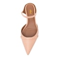 thumbnail image 3 of FSJ Women Comfortable Pointy Close Toe Flat Low heel Sandals Ankle Buckle Strap Slip On Slides Ladies Casual Mules Shoes Size 8 Pink, 3 of 4