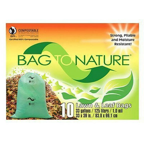 Indaco Manufacturing Compostable Lawn And Yard Bag - Lawn & Leaf Bags - Green
