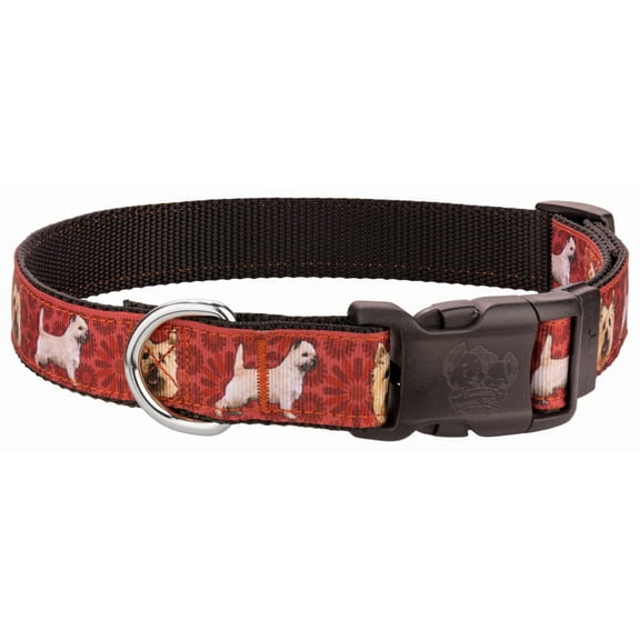 Country Brook Petz® Deluxe Cairn Terrier Ribbon Dog Collar Limited Edition, M