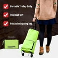 Foldable Shopping Trolley Bag with Wheels Collapsible Shopping Cart