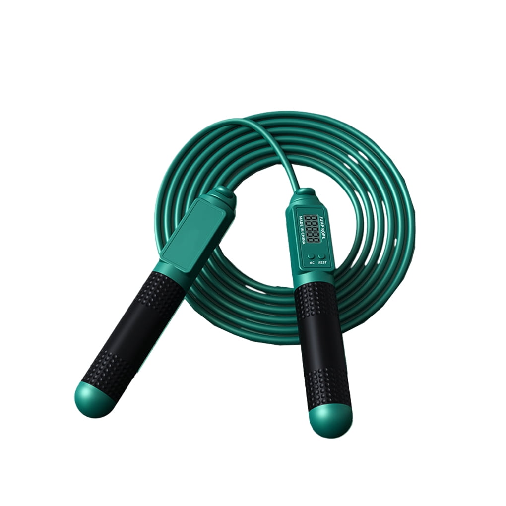 Aoanydony PVC Jump Rope Portable Replacement Digital Solid Color Indoor Outdoor Button Control