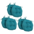 thumbnail image 4 of Blazing Needles 16-inch Round Tufted Microsuede Chair Cushion, 16 x 16, Teal 6 Count, 4 of 5