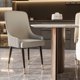 thumbnail image 3 of Set Of 2 Dining Chairs: Luxurious Upholstered Dining Room Chairs High Tufted Back Lion Head Pull Ring Kitchen Microfiber Silicone Leather Dining Chairs, 3 of 7