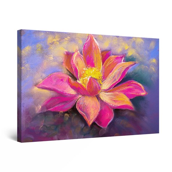 Startonight Canvas Wall Art Yellow Red Lily Flower Painting Framed 24" x 36" 