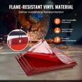 thumbnail image 4 of Welding Screen with Frame,  Flame-Resistant Vinyl Welding Protection Screen on 12 Swivel Wheels (6 Lockable),Red 6' x 8' 3 Panel Welding Curtain Screens,Moveable & Professional for Workshop, 4 of 11