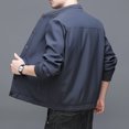 thumbnail image 2 of Chaqueta de negocios de longitud media para hombre con cuello alto Diseño de botonadura sencilla para temporadas de otoño y primavera Chaquetas de negocios Chaqueta para hombre, 2 of 5