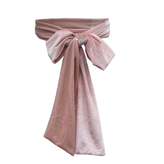 XmhyTop-A Velvet Sash Belt Elegant Wide Wedding Party Sash, Dress Waist Belt for Special Occasions,Pink