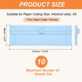 thumbnail image 2 of Paper Cutter Trimmer A4 Straight Small Portable Paper Slide Paper Slicer with Safe-Guard for Craft Cardstock Label Card Scrapbook Photo Blue, 2 of 7