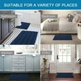 thumbnail image 6 of Bathroom Rugs Bath Rug Set 2 Piece Bathroom Contour Rug Toilet Mat Sets Non Slip Contour Bath Rug Ultra Thick Water Absorbent Striped Bath Mats Washable(36" x 24" Plus 20" x 24" U, Navy), 6 of 6