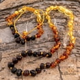thumbnail image 2 of Amberalia Set of Adult Amber Necklace 17.7" (45cm) and Adjustable knotted Amber Bracelet (6.3" + 3.5") Genuine Baltic Amber, Lab Tested Polish Rainbow, 2 of 7