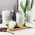 thumbnail image 4 of AMERTEER Metal Kitchen Canister Set Coffee Tea Sugar Tins Containers Food Storage Jars Bottles 1200ml Capacity, 4 of 9