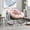 Pink, variant on Demi Bonn 43" Outdoor Rattan Rocking Chair, Padded Cushion Rocker Recliner Chair for Front Porch, Living Room, Patio, Garden, Gray