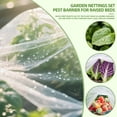 thumbnail image 2 of Saburrnity 2-Pack Garden Netting for Raised Beds, Bird Netting Pest Barrier - Rectangular Plant Covers with Drawstring for Vegetable Protection, 2 of 6