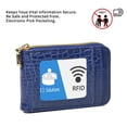 thumbnail image 2 of Faux Leather Card Organizer Men's Faux Leather Card Holder Wallet with Zipper Closure Compact Convenient Card Organizer with 12 Slots Multi-color, 2 of 8