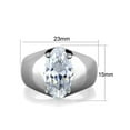 thumbnail image 2 of 3.44 Ct Marquise Solitaire Cubic Zirconia Stainless Steel Engagement Ring Size 9, 2 of 5